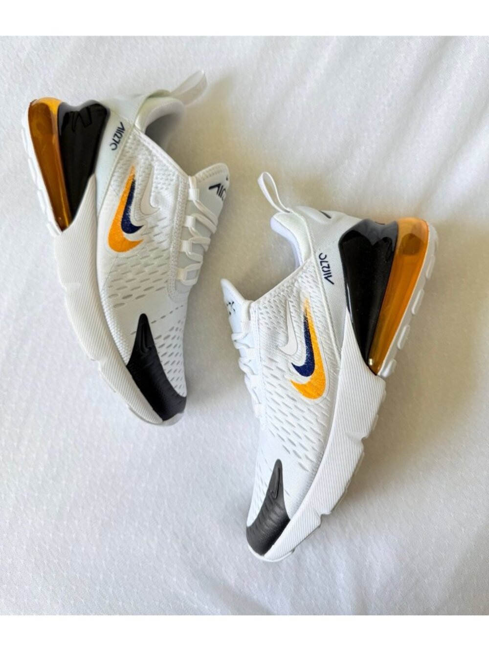 6Y | 7.5 WOMEN'S NIKE AIR MAX 270 WHITE BLACK YELLOW FJ4590-100